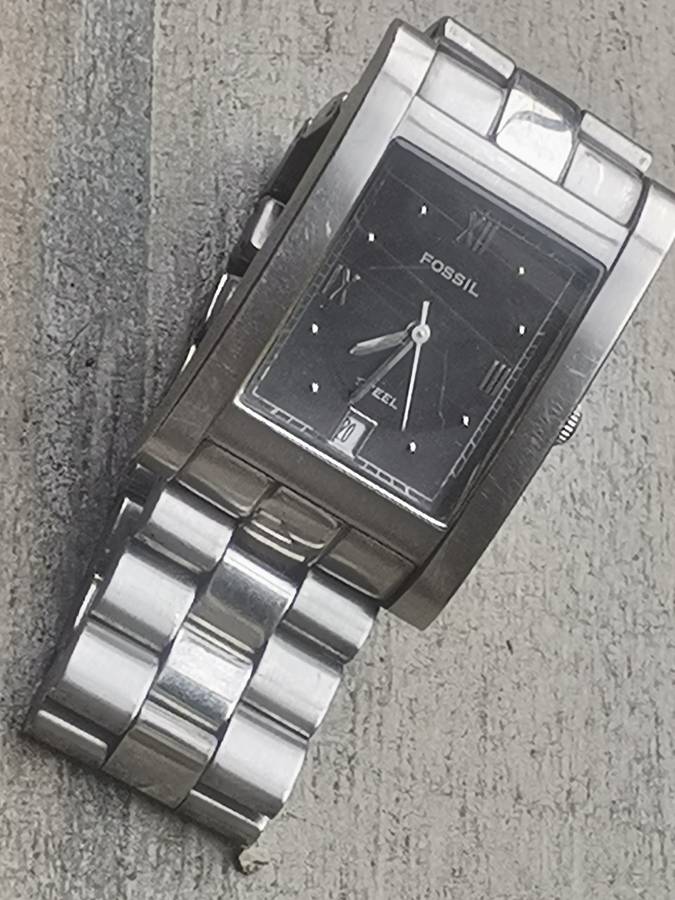 MENS FOSSIL STEEL ARKITEKT WATCH IN EXCELLENT WORKING CONDITION