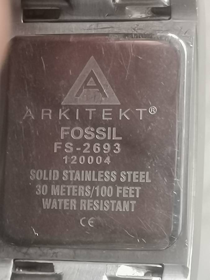 MENS FOSSIL STEEL ARKITEKT WATCH IN EXCELLENT WORKING CONDITION