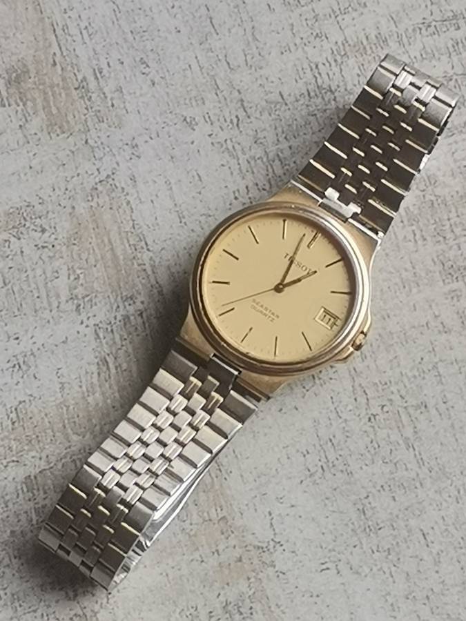 MENS TISSOT SEASTAR SWISS QUARTZ WATCH - UNTESTED SELLING FOR SPARES OR REPAIRS