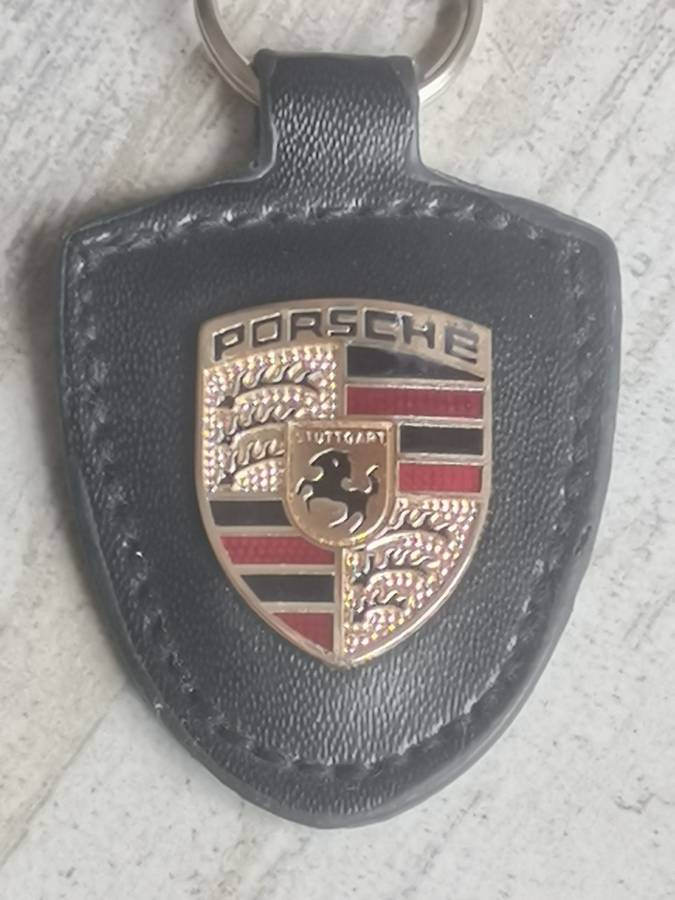 NEW GENUINE LEATHER PORCHE KEYRING