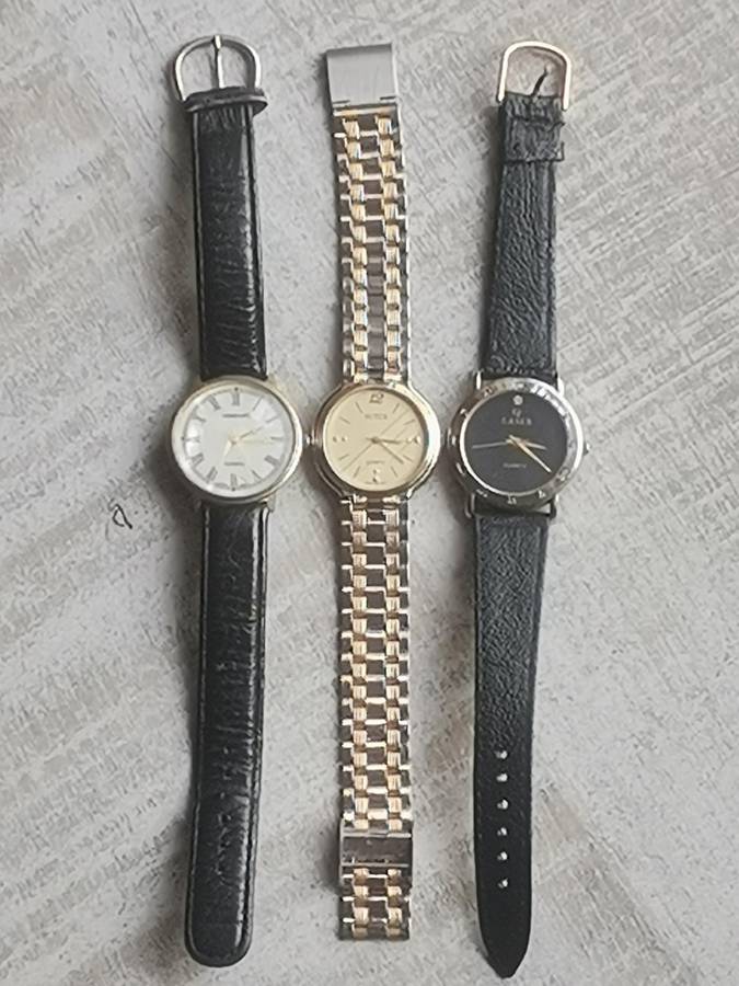 MENS MID-SIZE WATCHES ALL IN EXCELLENT WORKING CONDITION - BIDDING FOR ALL 3 WATCHES