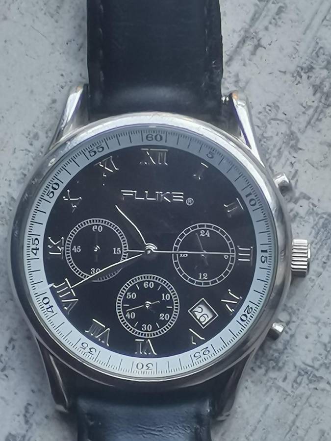 MENS FLUKE CHRONOGRAPH WATCH IN EXCELLENT WORKING CONDITION