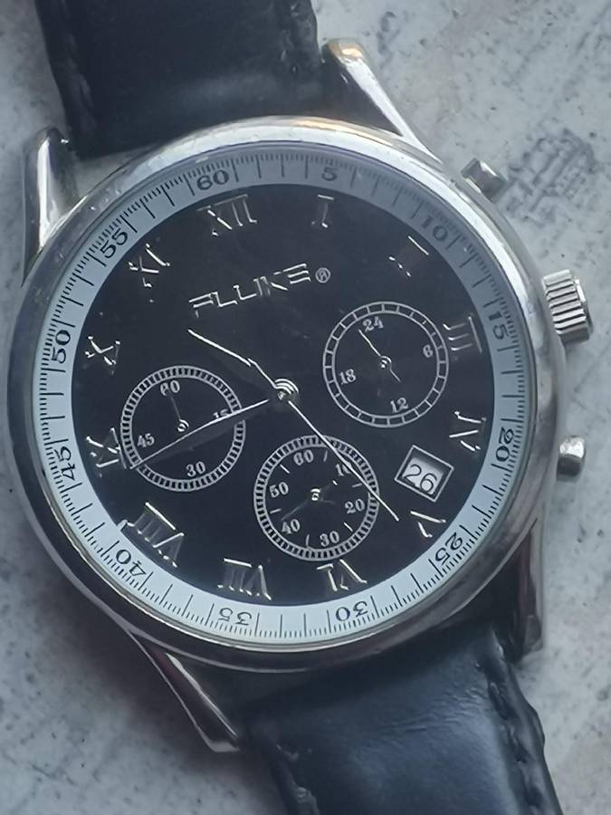 MENS FLUKE CHRONOGRAPH WATCH IN EXCELLENT WORKING CONDITION