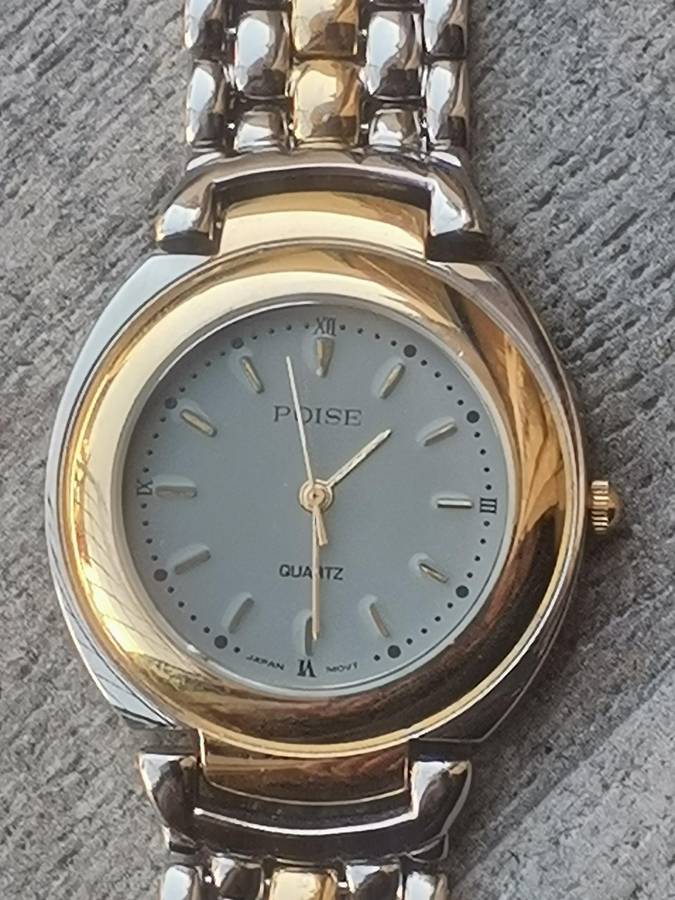 Mens Poise 2 Tone Watch