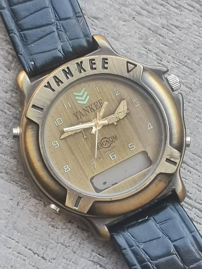 Men's Vintage Magnum Yankee Steel Bronze Analog/Digital Watch