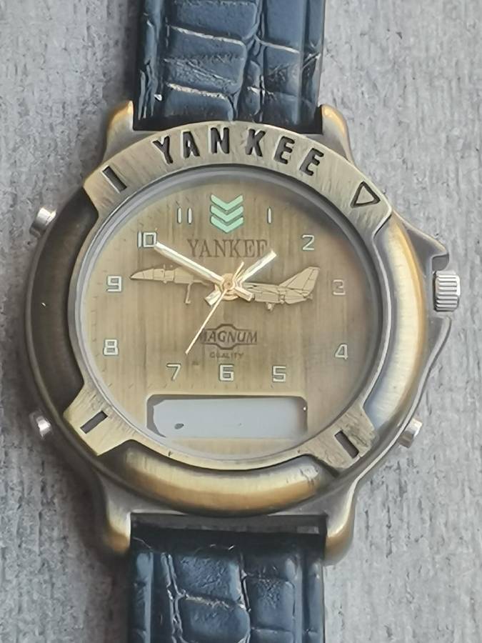 Men's Vintage Magnum Yankee Steel Bronze Analog/Digital Watch