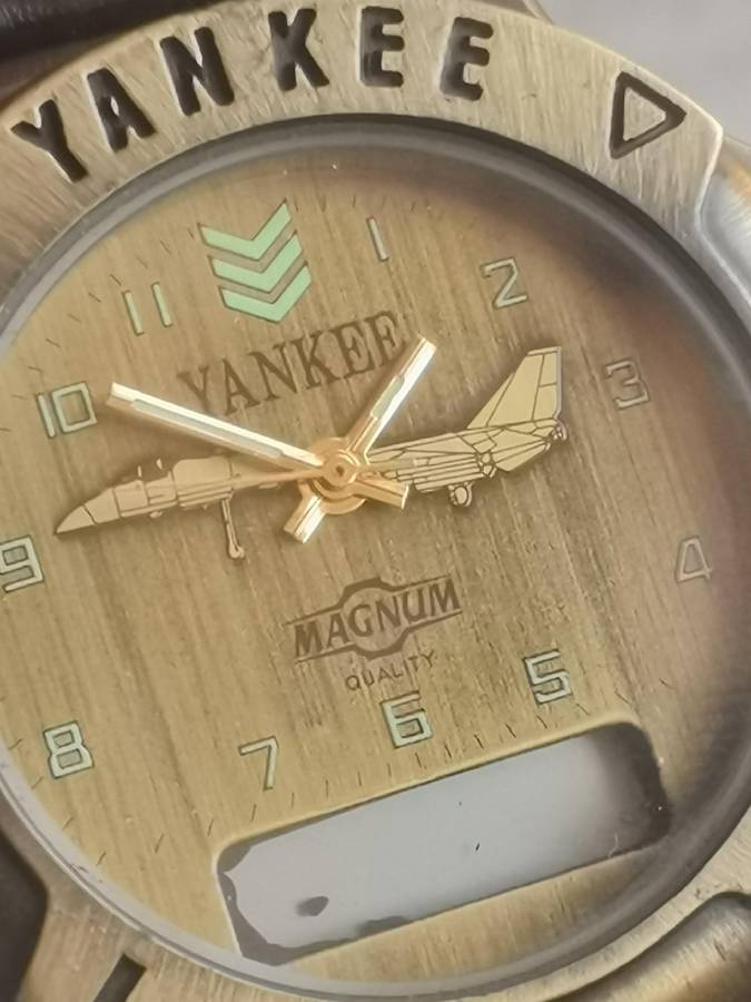 Men's Vintage Magnum Yankee Steel Bronze Analog/Digital Watch