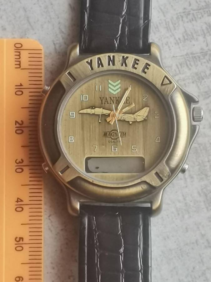 Men's Vintage Magnum Yankee Steel Bronze Analog/Digital Watch