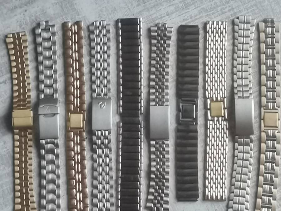 20 x WATCH STRAP COLLECTION - 10 STEEL + 10 LEATHER BIDDING FOR ALL 20 STRAPS