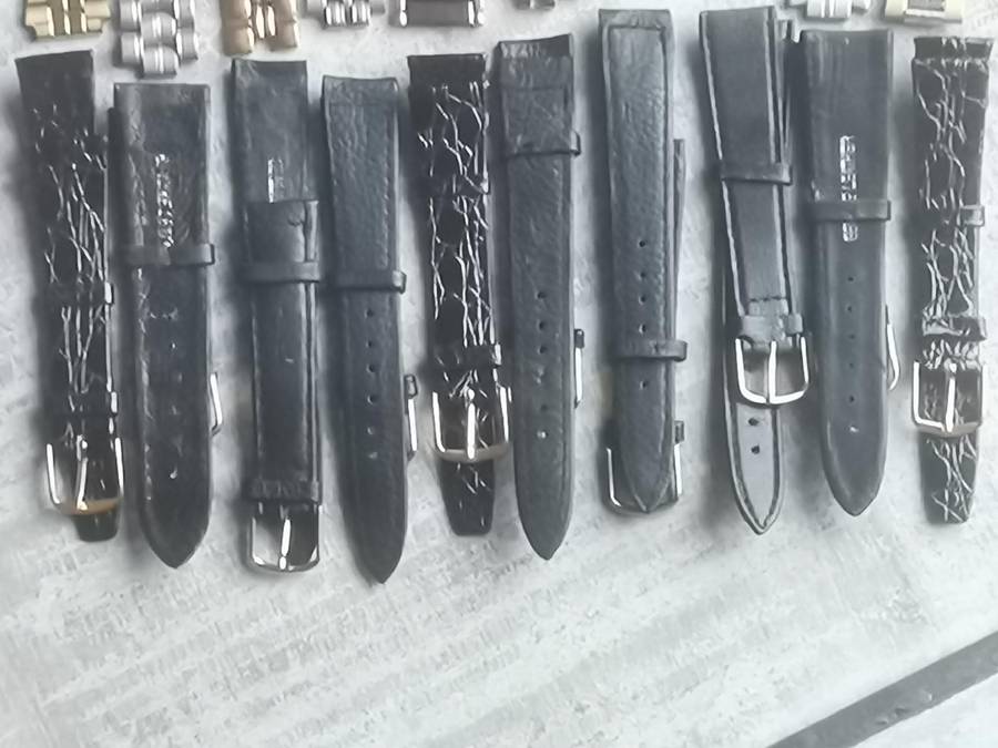 20 x WATCH STRAP COLLECTION - 10 STEEL + 10 LEATHER BIDDING FOR ALL 20 STRAPS