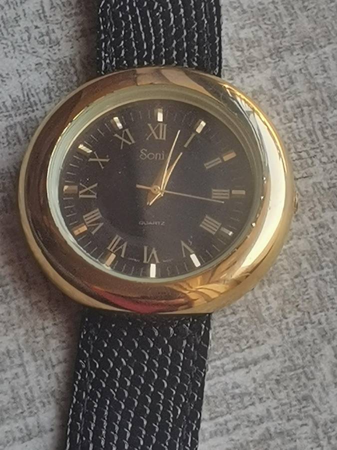 MENS VINTAGE SONIC GOLD PLATED WATCH IN EXCELLENT WORKING CONDITION