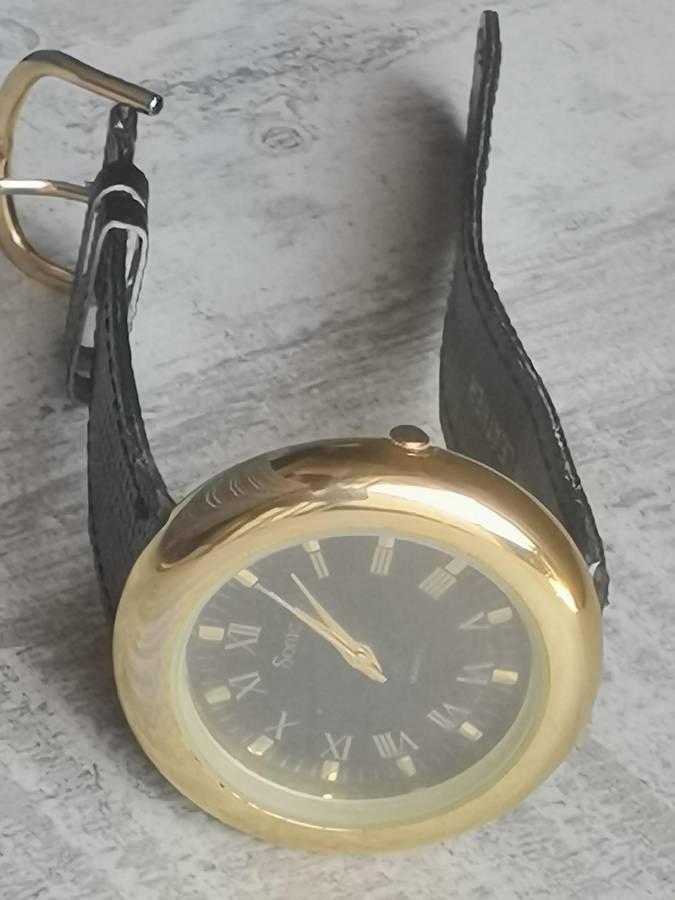 MENS VINTAGE SONIC GOLD PLATED WATCH IN EXCELLENT WORKING CONDITION
