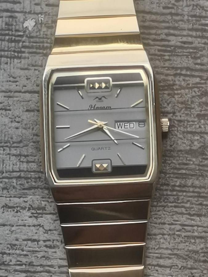 MENS VINTAGE HOSAM GOLD PLATED WATCH IN EXCELLENT WORKING CONDITION