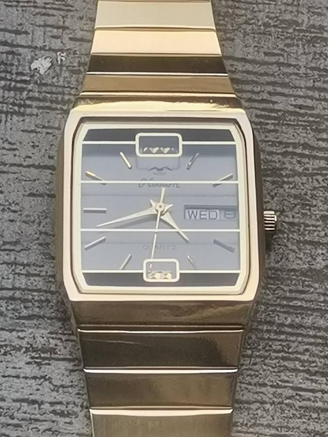 MENS VINTAGE HOSAM GOLD PLATED WATCH IN EXCELLENT WORKING CONDITION