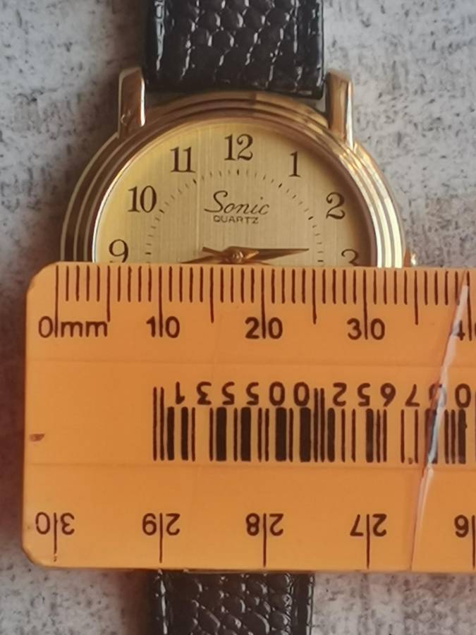 MENS VINTAGE SONIC GOLD PLATED WATCH IN EXCELLENT WORKING CONDITION