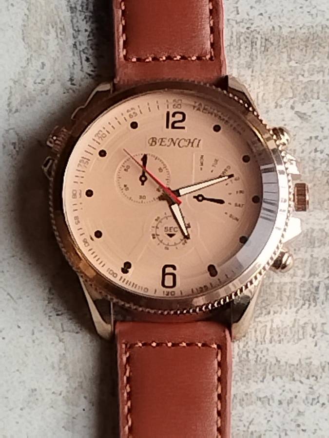 MENS BENCHI HUGE 50MM DIAL WATCH IN EXCELLENT WORKING CONDITION