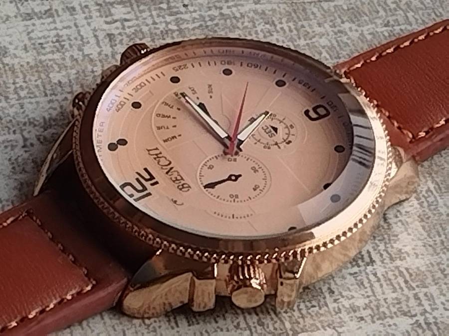 MENS BENCHI HUGE 50MM DIAL WATCH IN EXCELLENT WORKING CONDITION