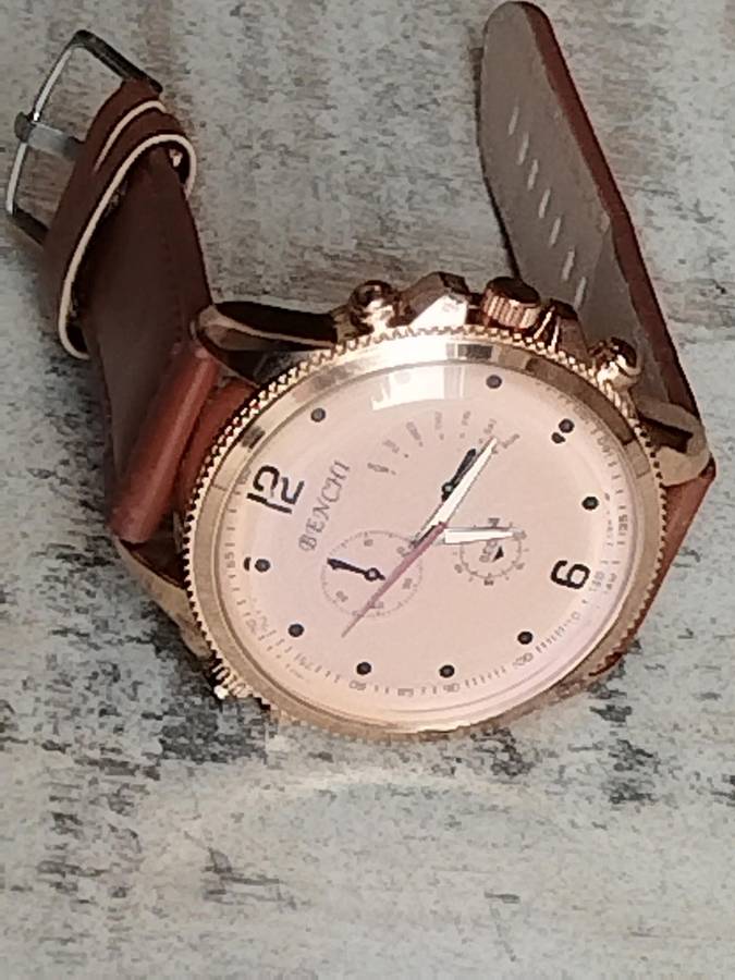 MENS BENCHI HUGE 50MM DIAL WATCH IN EXCELLENT WORKING CONDITION