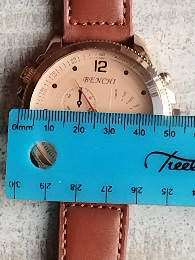 MENS BENCHI HUGE 50MM DIAL WATCH IN EXCELLENT WORKING CONDITION