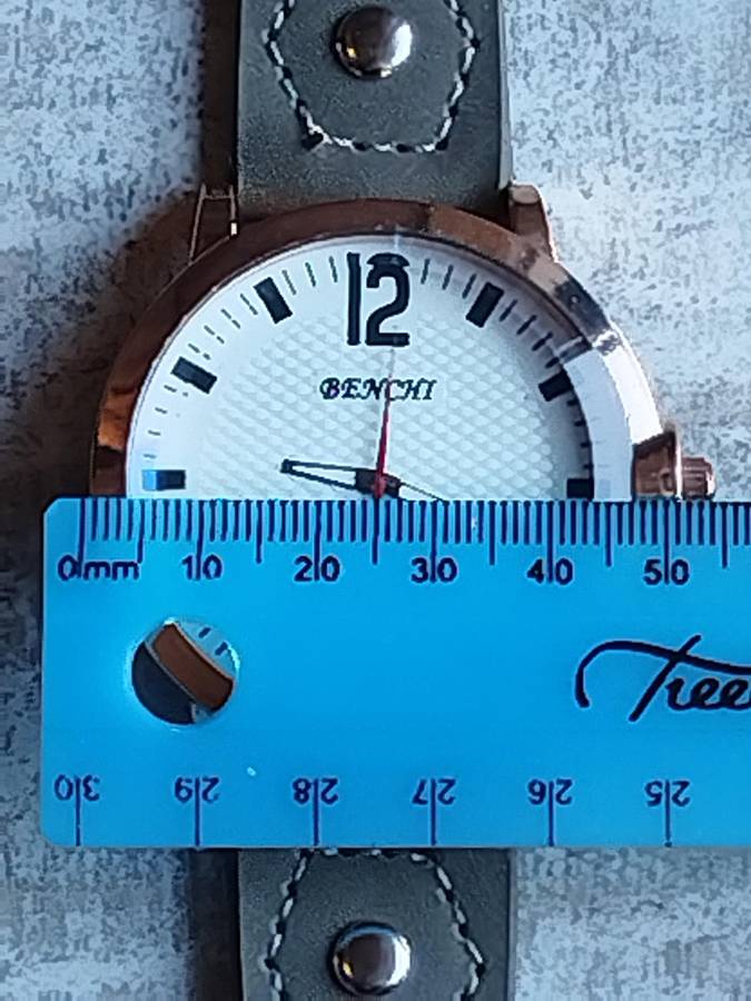 MENS BENCHI GOLD PLATED WATCH WITH HUGE 50MM DIAL IN EXCELLENT WORKING CONDITION