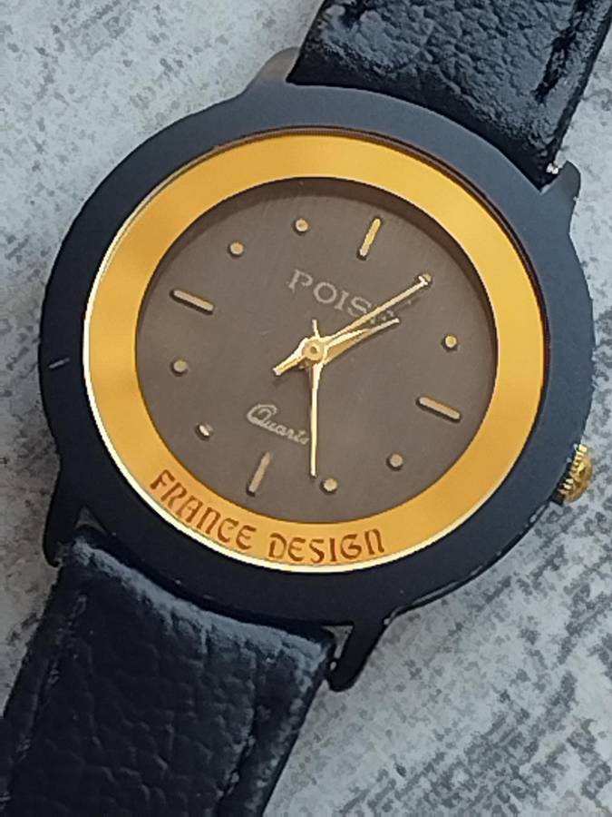 STUNNING AND ELEGANT LADIES POISE FRANCE DESIGN GOLD WATCH IN EXCELLENT WORKING CONDITION