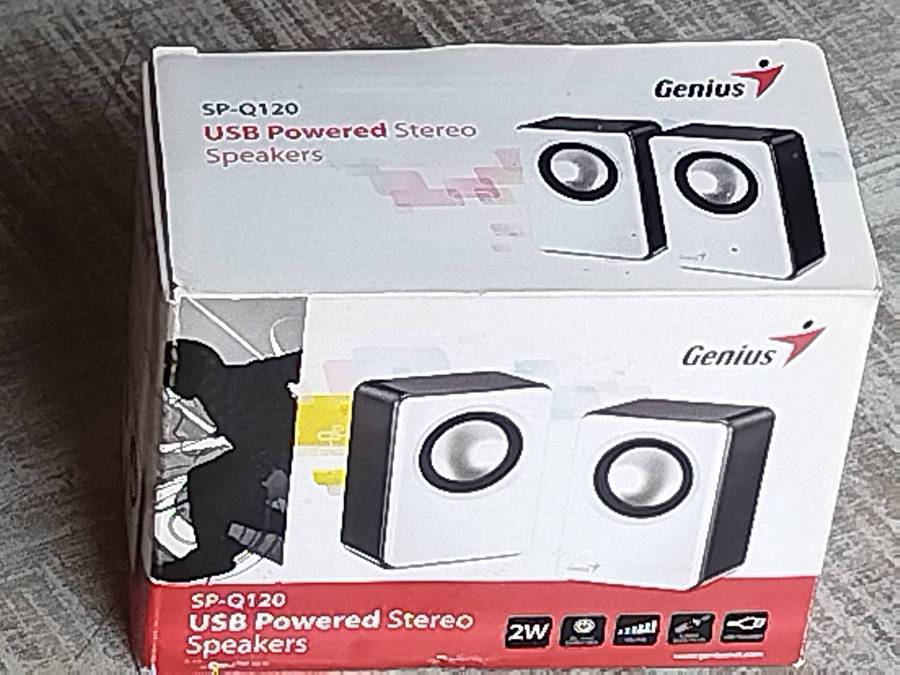 GENIUS SP-Q120 USB POWERED COMPUTER SPEAKERS - UNUSED STILL IN BOX