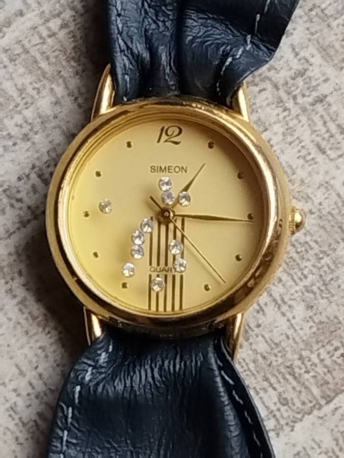LADIES ELEGANT SIMEON GOLD WATCH IN EXCELLENT WORKING CONDITION