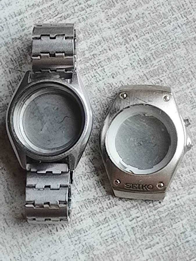 MENS SEIKO KINETIC AND CITIZEN GN-4-S WATCH CASINGS