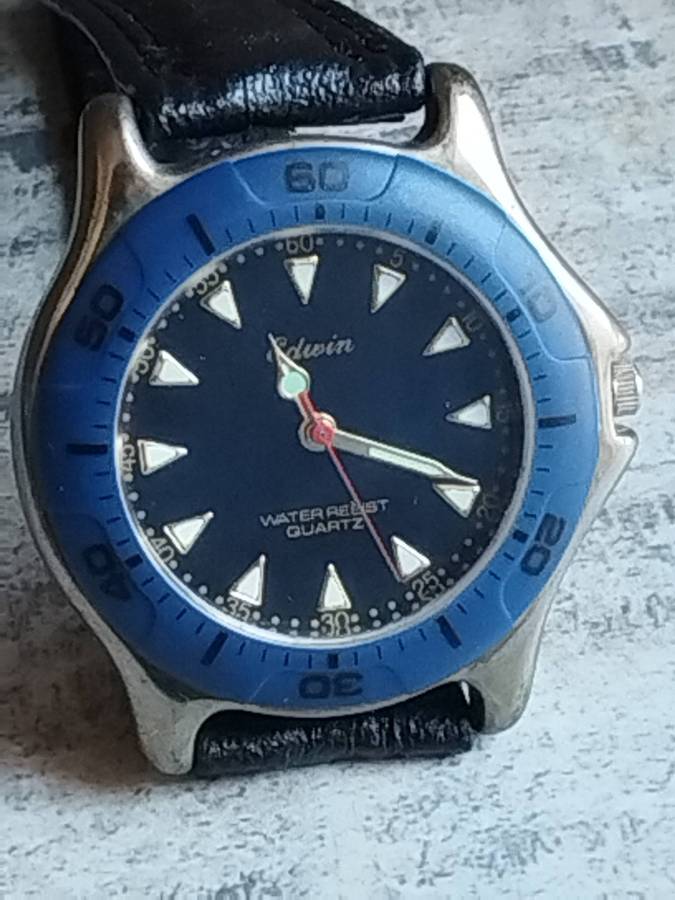 MENS EDWIN SPORTS WATCH IN EXCELLENT WORKING CONDITION