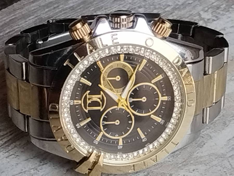 MENS/UNISEX DAVID TLALE 2-TONE WATCH IN EXCELLENT WORKING CONDITION - READ DESCRIPTION