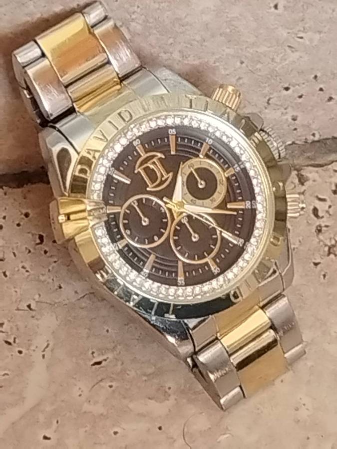 MENS/UNISEX DAVID TLALE 2-TONE WATCH IN EXCELLENT WORKING CONDITION - READ DESCRIPTION