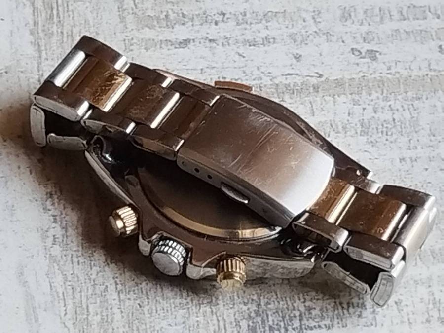 MENS/UNISEX DAVID TLALE 2-TONE WATCH IN EXCELLENT WORKING CONDITION - READ DESCRIPTION