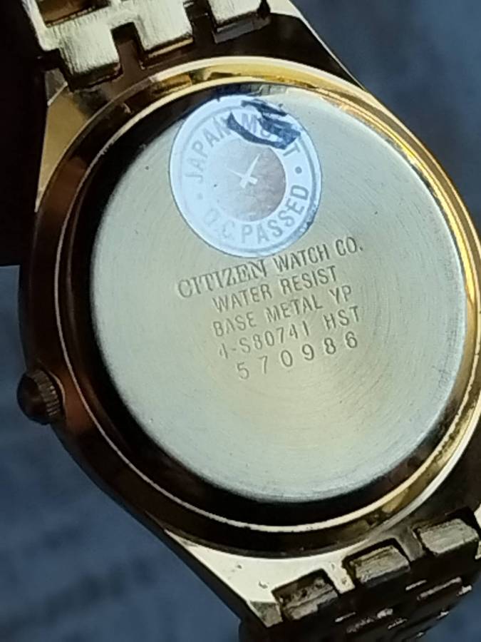 MENS VINTAGE CITIZEN GOLD WATCH IN EXCELLENT WORKING CONDITION