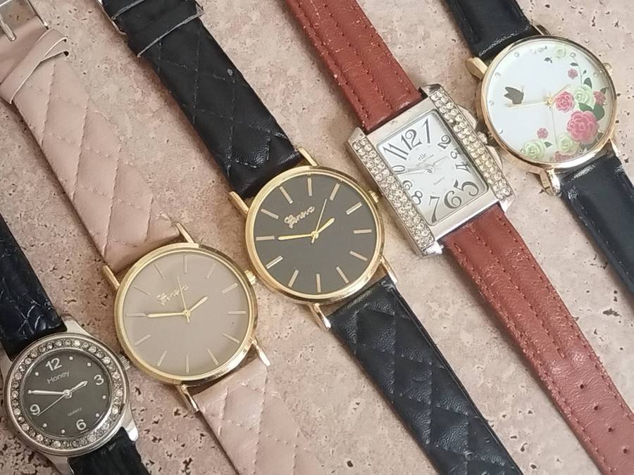 LADIES FASHION WATCH COLLECTION ALL IN EXCELLENT WORKING CONDITION - BIDDING FOR ALL 5 WATCHES