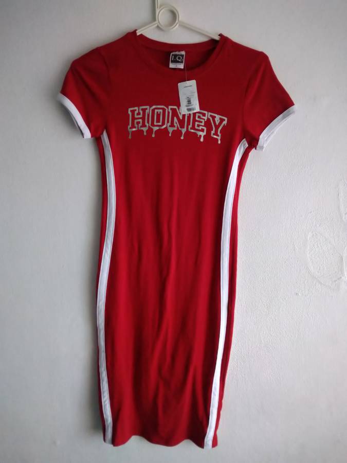 Red Dress With Side Stripes