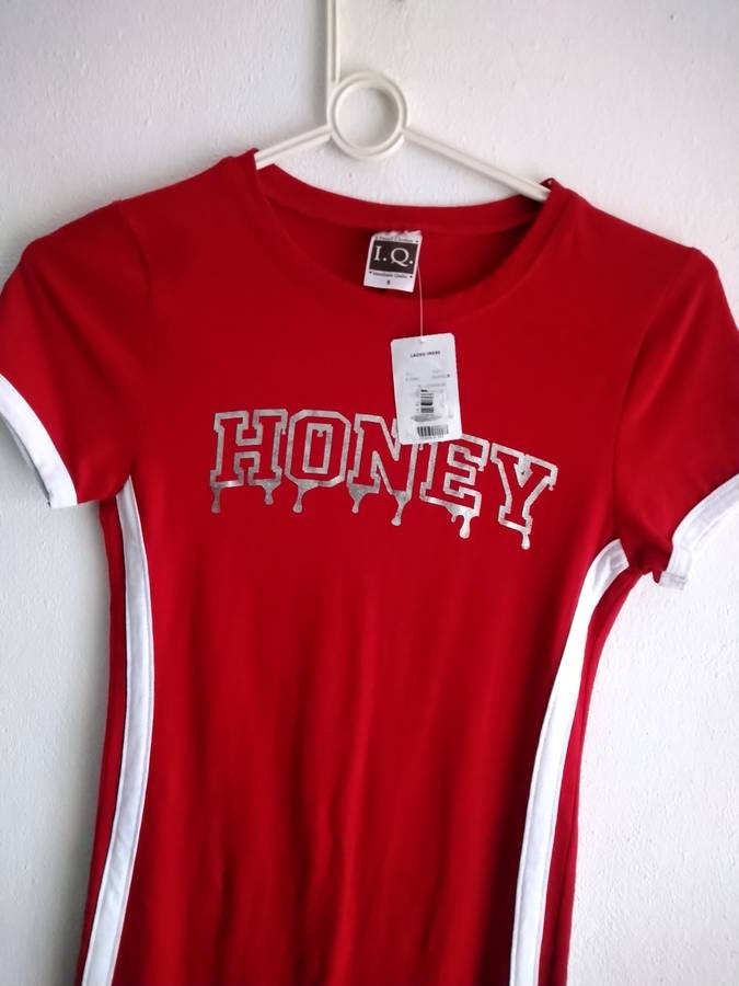 Red Dress With Side Stripes