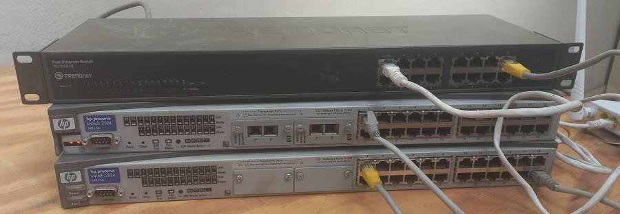 Joblot Fast Ethernet Switches.