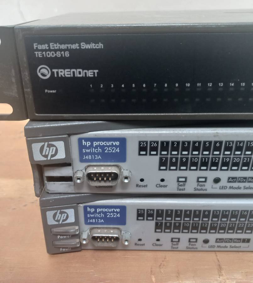 Joblot Fast Ethernet Switches.