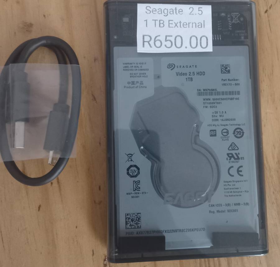 Seagate 2.5" 1 TB External Hard Drive USB3