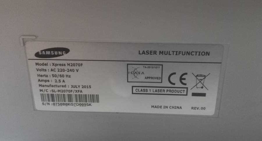 Samsung Xpress M2070F
