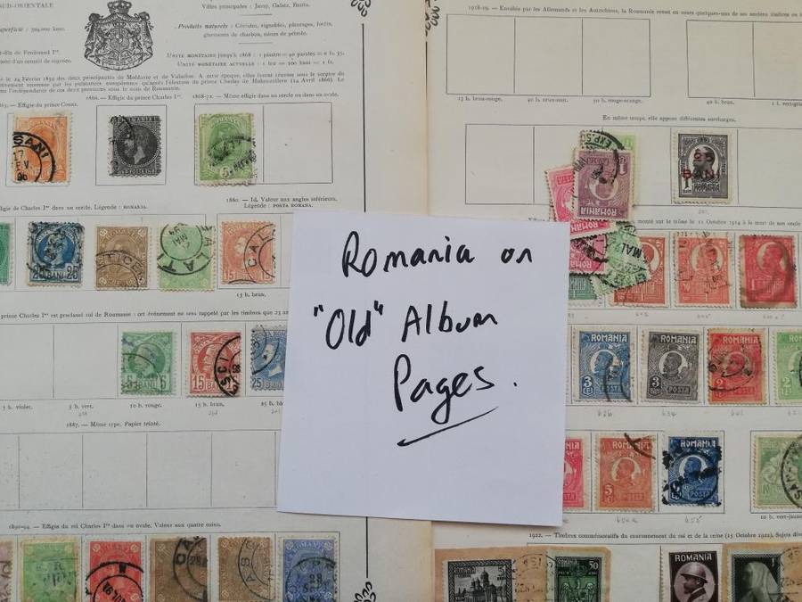 Romania on Old" Album pages (Lot744)