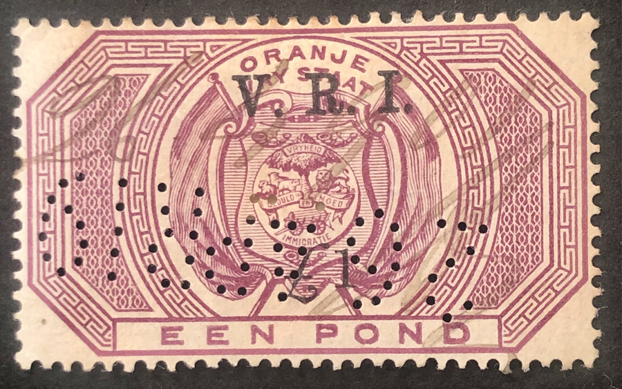 OFS FISCAL STAMPS 1882 -1886 OVPT VRI