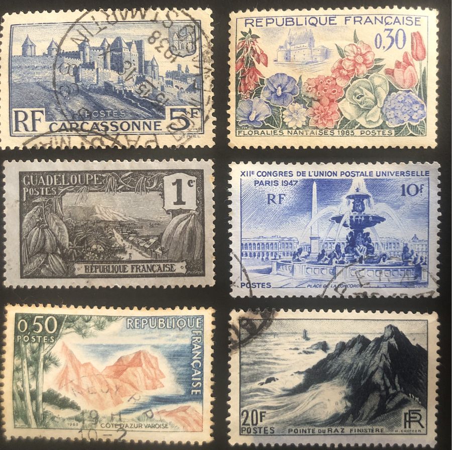 FRANCE SIX STAMPS