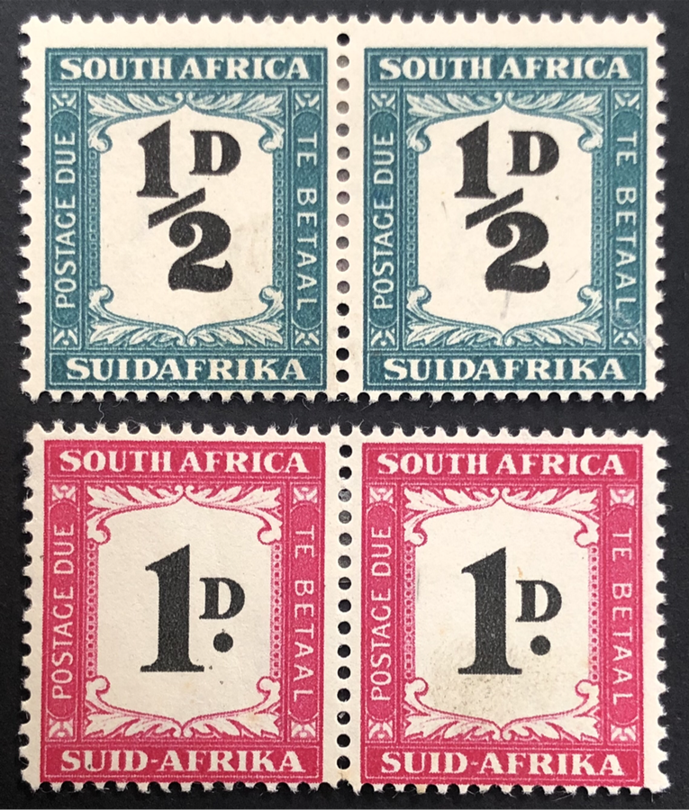 UNION OF S A POSTAGE DUE MINT SLIGHTLY MTD