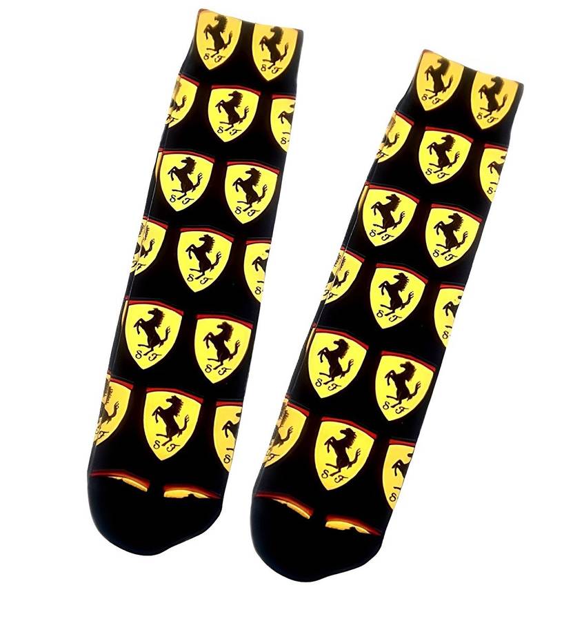 Retro Style Novelty Socks - Ferrari