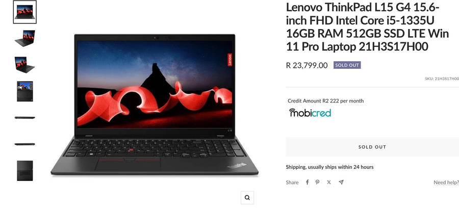 13th Gen Lenovo ThinkPad L15 G4 i5 512GB SSD 16GB DDR4 15.6" FHD