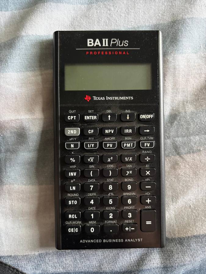 Texas Instruments BA II Plus Professional Financial Calculator - Perfect for CFA Prep