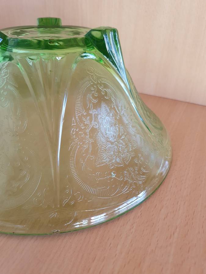 Vintage Green Glass Bowl