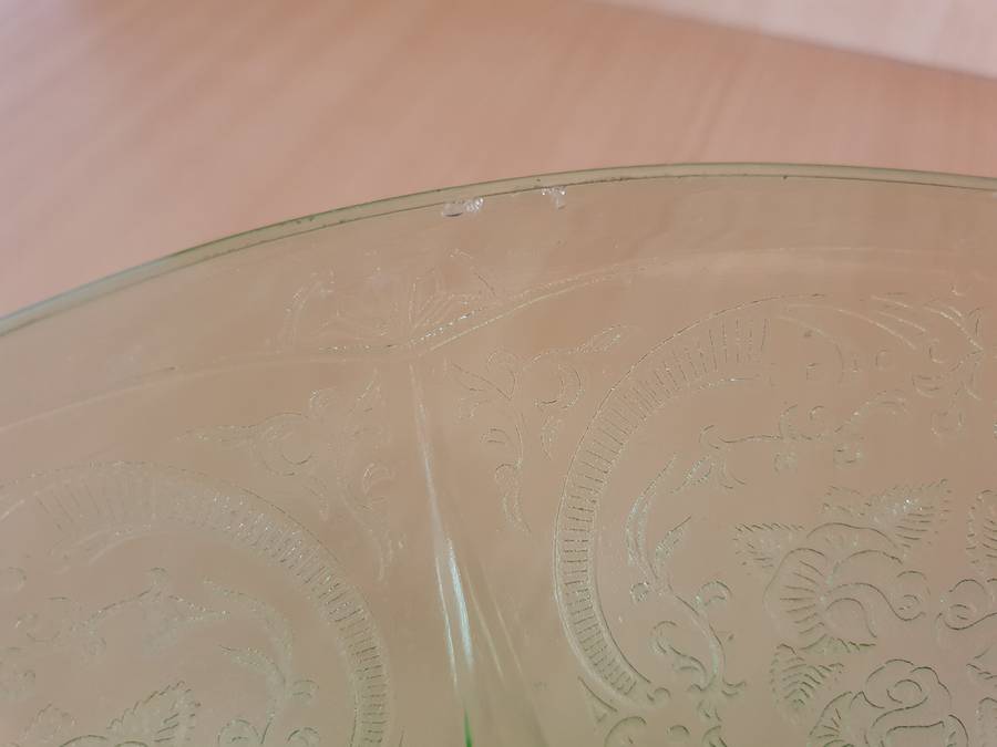 Vintage Green Glass Bowl