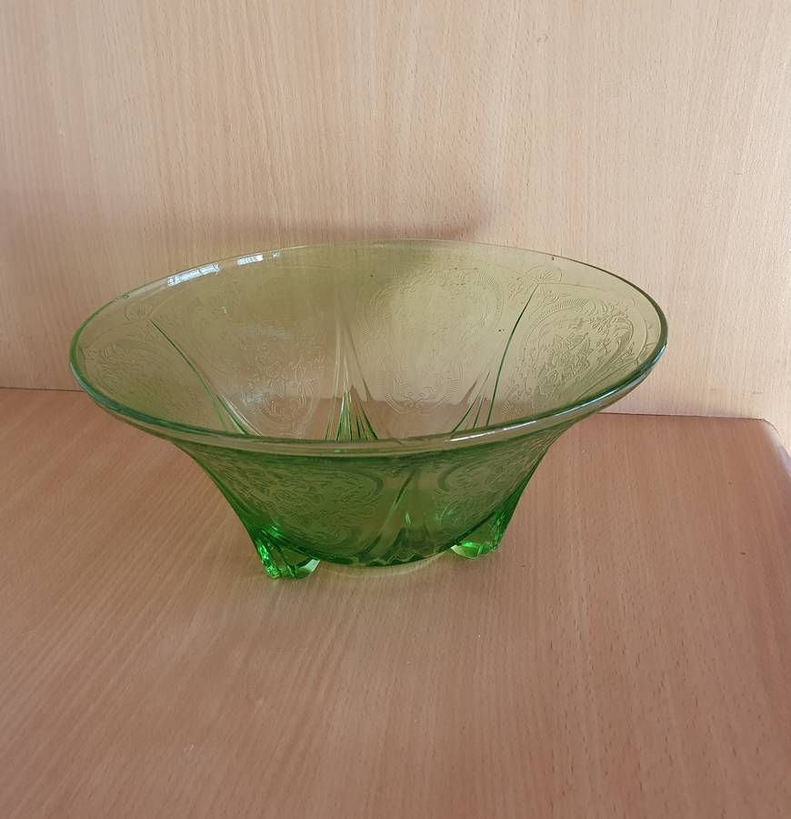 Vintage Green Glass Bowl